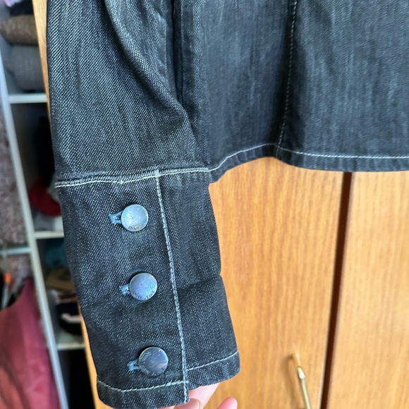 DKNY 00s Denim Cotton Blazer Jacket - Picture 8 of 12